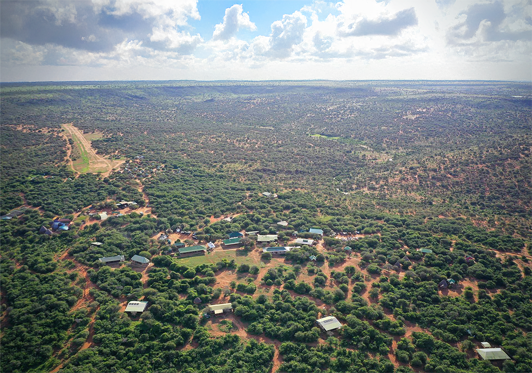 Aerial Shot Mpala Landscape