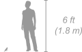 Common Waxbill shown next to a 6 ft (1.8 m) person for scale