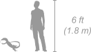 Nile Monitor shown next to a 6 ft (1.8 m) person for scale